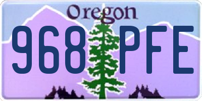 OR license plate 968PFE