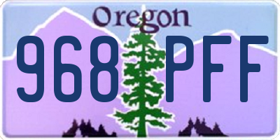 OR license plate 968PFF