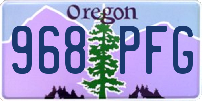 OR license plate 968PFG