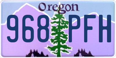 OR license plate 968PFH