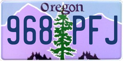 OR license plate 968PFJ
