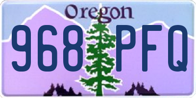 OR license plate 968PFQ