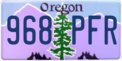 OR license plate 968PFR