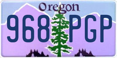 OR license plate 968PGP