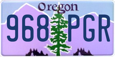OR license plate 968PGR