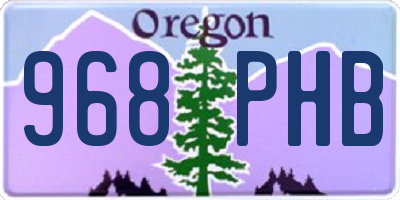 OR license plate 968PHB