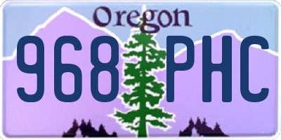 OR license plate 968PHC
