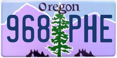 OR license plate 968PHE