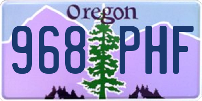 OR license plate 968PHF