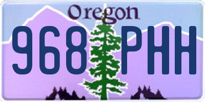 OR license plate 968PHH