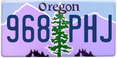 OR license plate 968PHJ