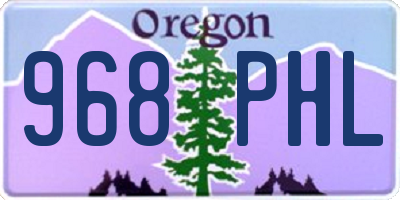 OR license plate 968PHL