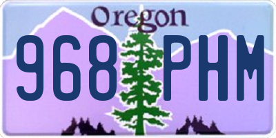OR license plate 968PHM