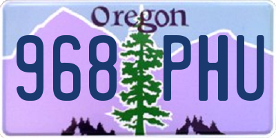 OR license plate 968PHU