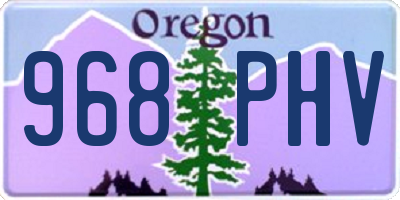 OR license plate 968PHV