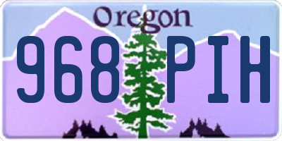 OR license plate 968PIH