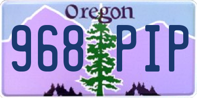 OR license plate 968PIP