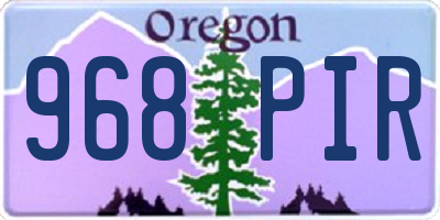 OR license plate 968PIR