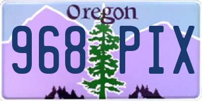 OR license plate 968PIX