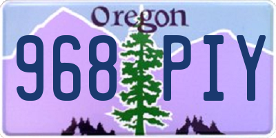 OR license plate 968PIY