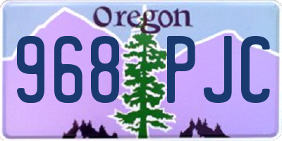 OR license plate 968PJC