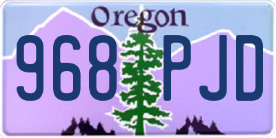 OR license plate 968PJD