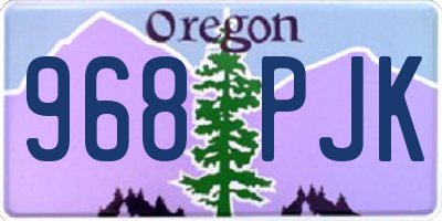 OR license plate 968PJK