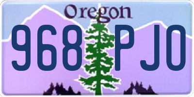 OR license plate 968PJO