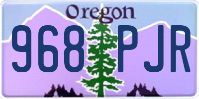 OR license plate 968PJR