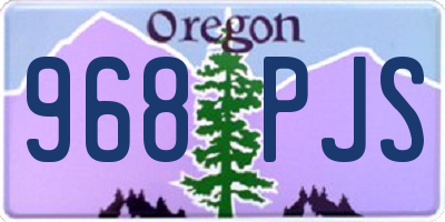 OR license plate 968PJS