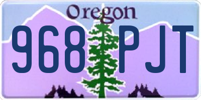 OR license plate 968PJT