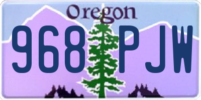 OR license plate 968PJW