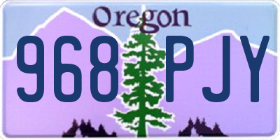 OR license plate 968PJY