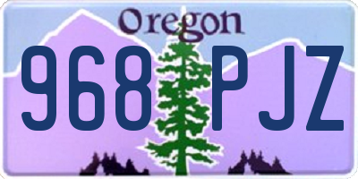 OR license plate 968PJZ