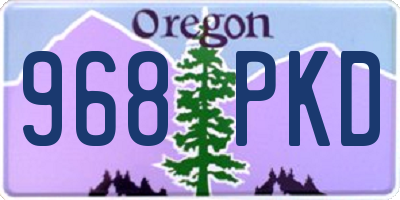 OR license plate 968PKD