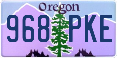 OR license plate 968PKE