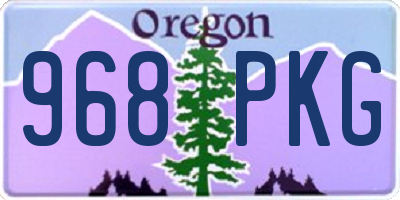 OR license plate 968PKG