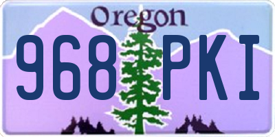 OR license plate 968PKI