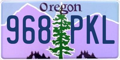 OR license plate 968PKL