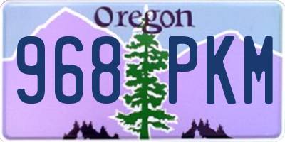 OR license plate 968PKM