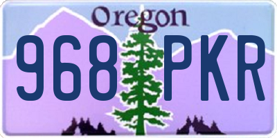 OR license plate 968PKR