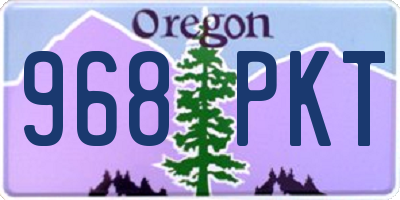 OR license plate 968PKT