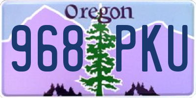 OR license plate 968PKU