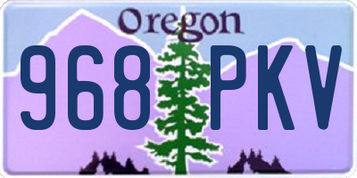 OR license plate 968PKV