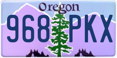 OR license plate 968PKX