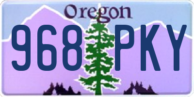 OR license plate 968PKY