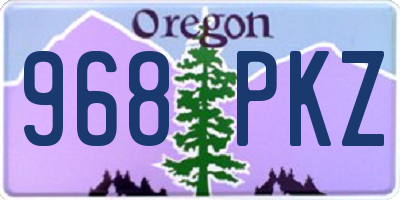 OR license plate 968PKZ
