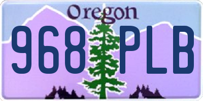 OR license plate 968PLB