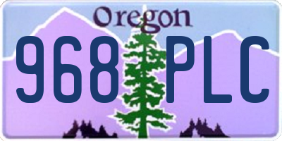 OR license plate 968PLC