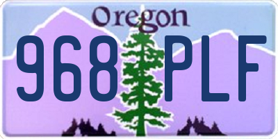 OR license plate 968PLF